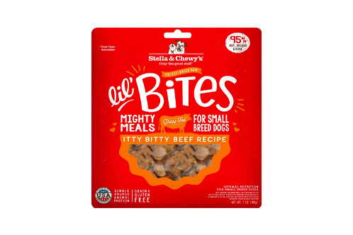 Stella & Chewy’s Freeze-Dried Raw Lil’ Bites Itty Bitty Beef Recipe Small Breed Dog Food, 7 oz. Bag (Beef)